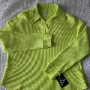 Green Long Sleeve Knit Top